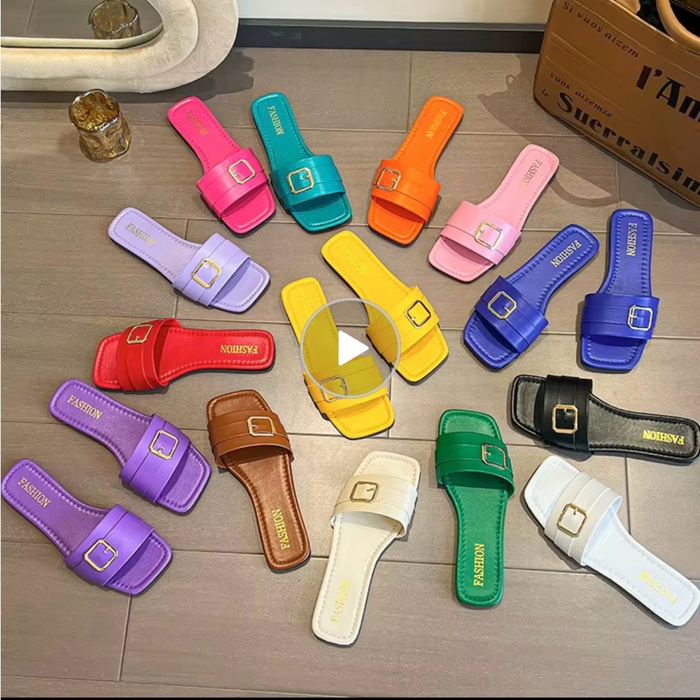 Colorful Fashion Slide Sandals
